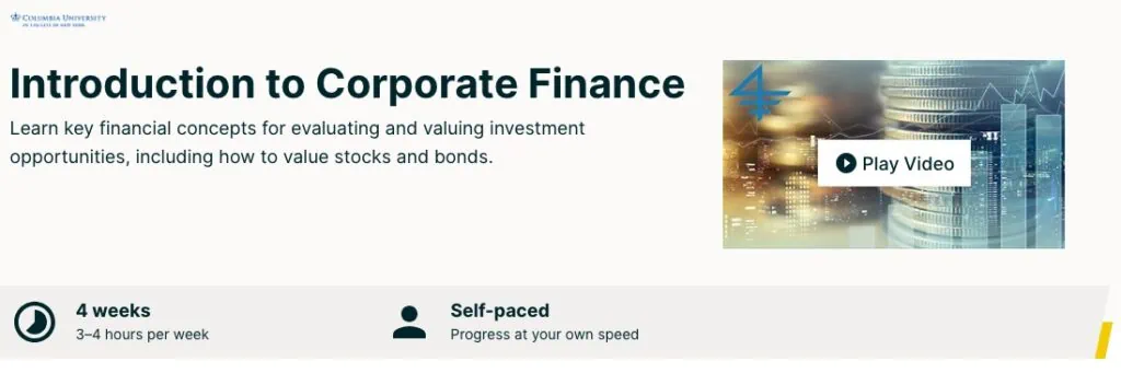 edX introduction to finance course overview