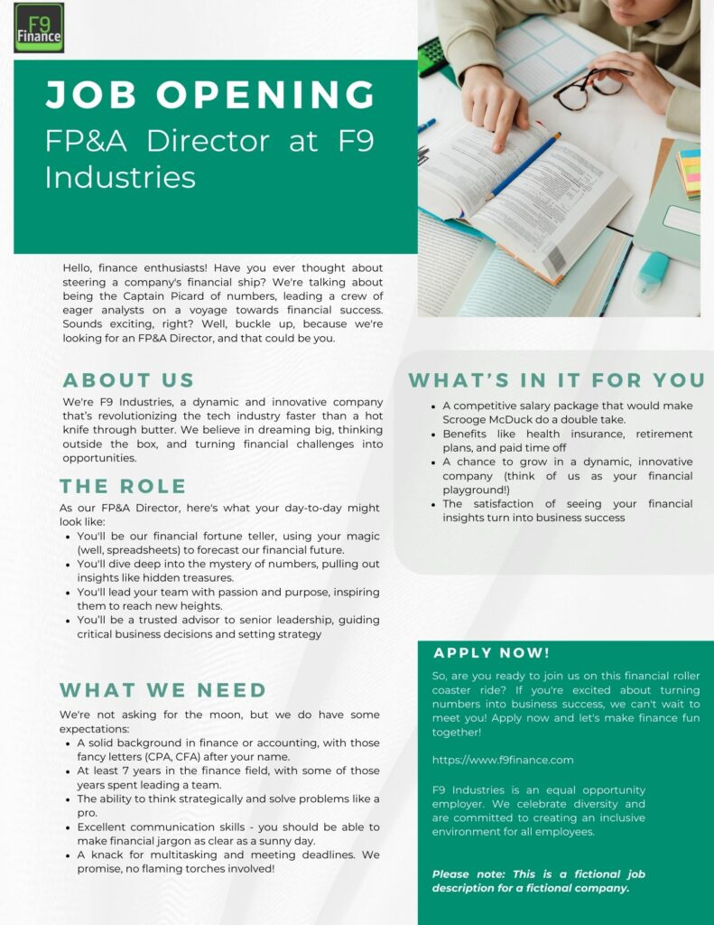 Example of an FP&A Director job description