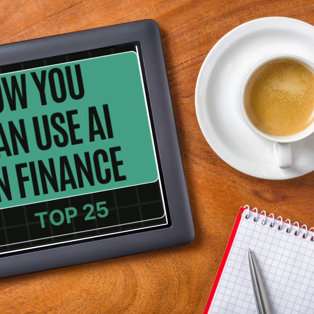 25 ways to use AI in Finance guide
