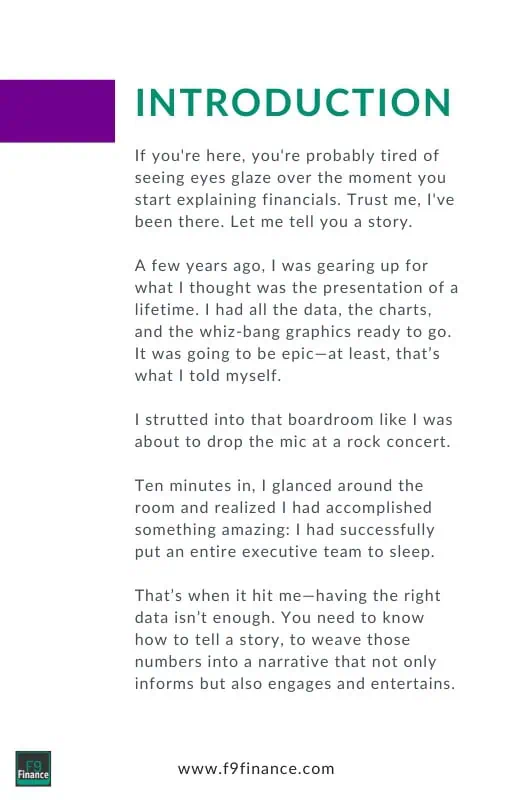 Financial Storyteller's Playbook Sample Page 1