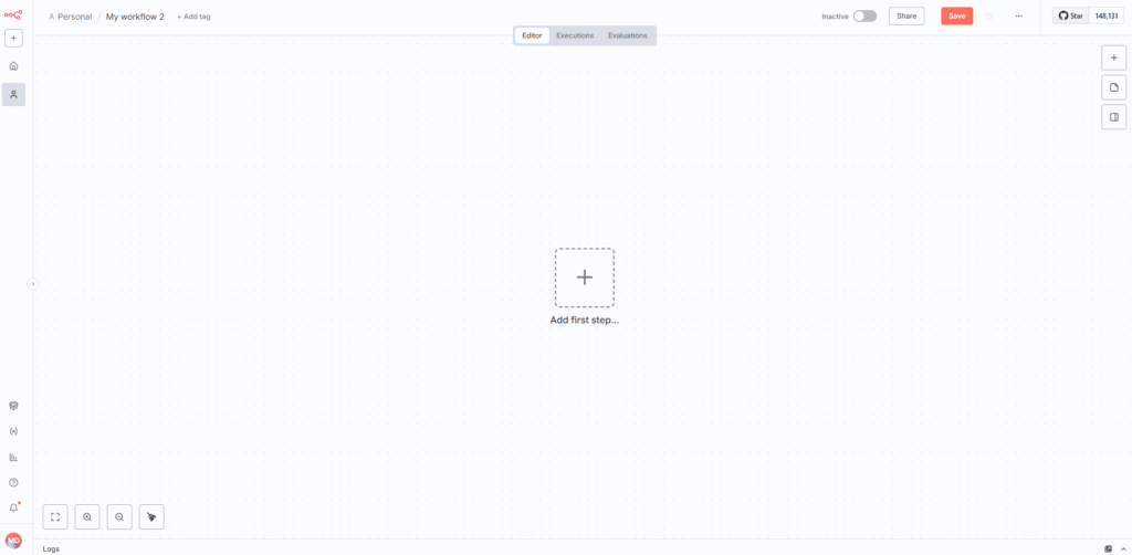 n8n user interface example