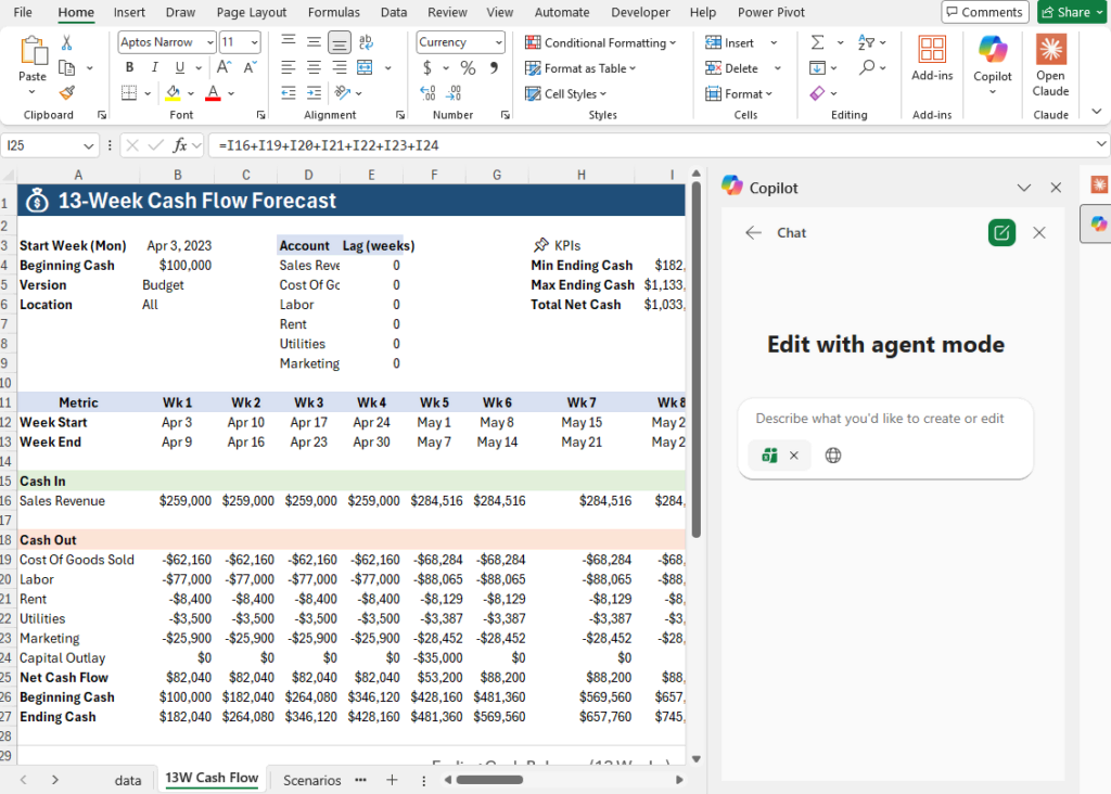 Comparison of Excel and Copilot for financial analysis and data management.