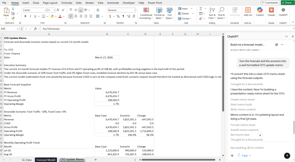 Comparison of AI tools for Excel analysis and automation.