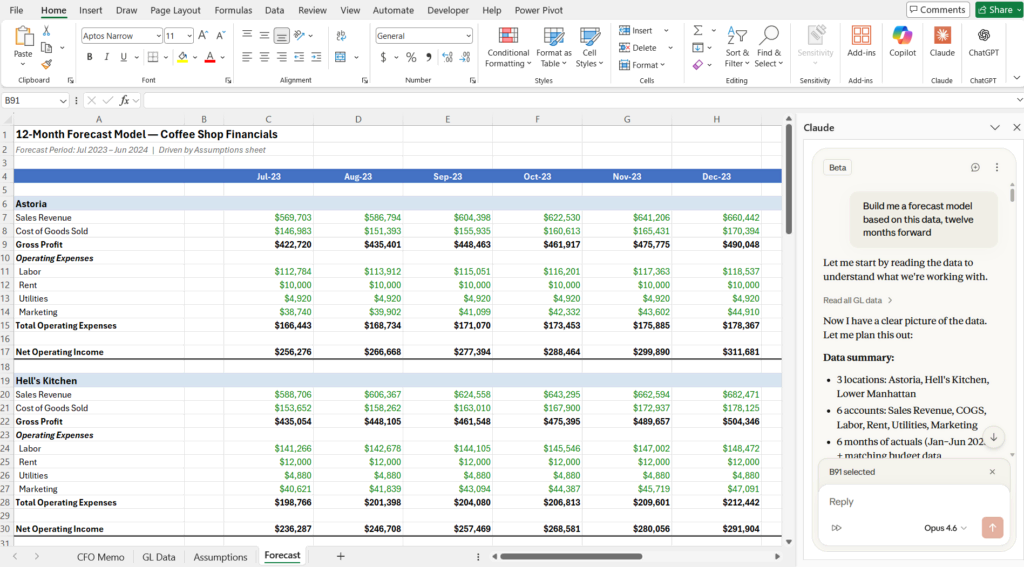 Excel tools for ChatGPT, Claude, Copilot analysis.