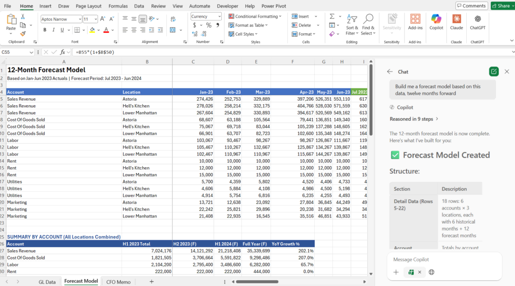 Comparison of AI tools for Excel analysis and productivity.