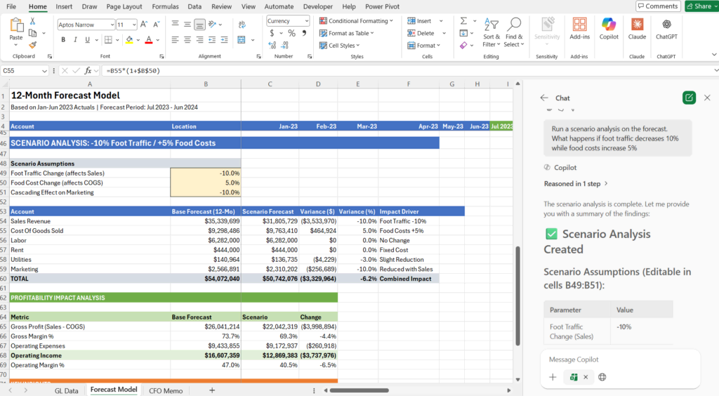 Excel tools for ChatGPT, Claude, Copilot analysis.