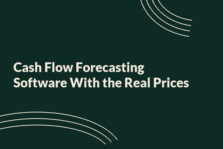 Cash flow forecasting software interface with real prices for financial planning.